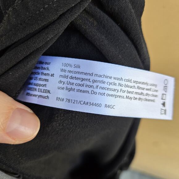 Eileen Fisher Silk Women's Xs Straight Pants Lightweight. Read - Picture 11 of 13